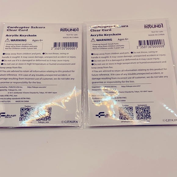 Cardcaptor Sakura Acrylic Clear Fukuya Round 1 Keychain Set - Picture 4 of 4